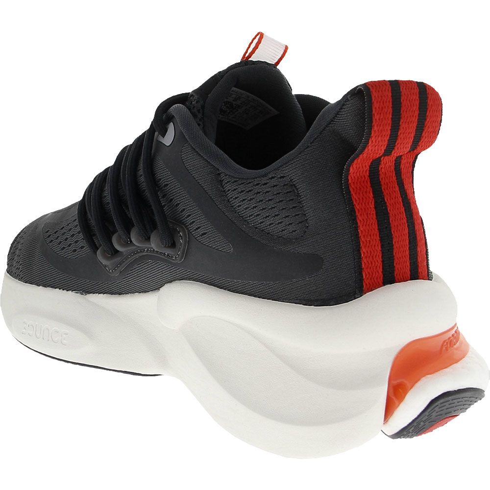 Adidas Alphaboost 1 Running Shoes - Mens Black Red Back View