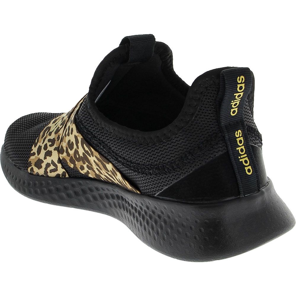 Adidas Puremotion Adapt 1 Running Shoes - Womens Black Gold Leopard Back View