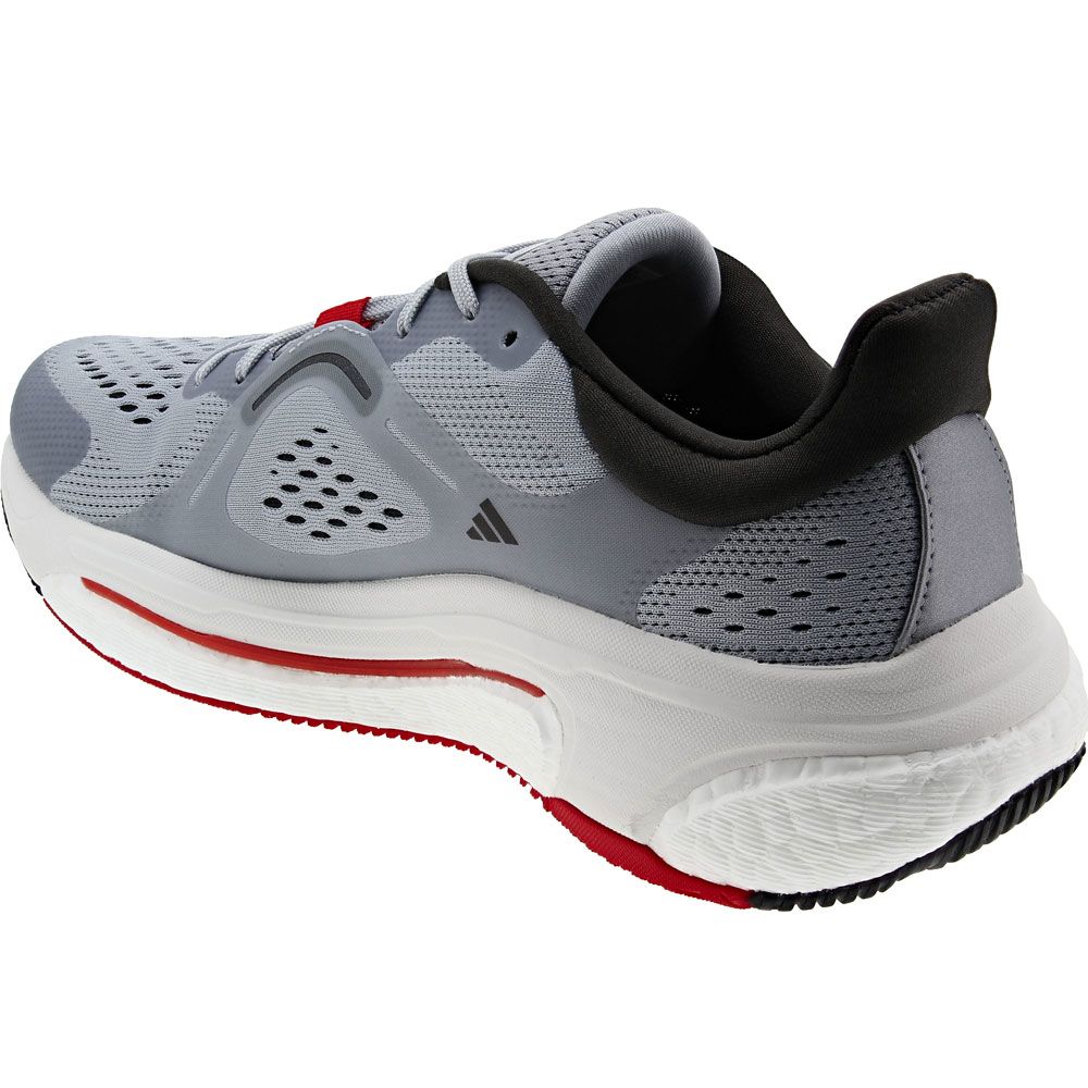 Adidas Solar Control M Running Shoes - Mens Silver Black Scarlet Back View
