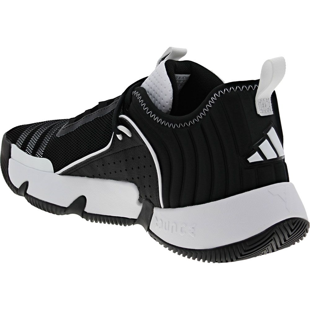 Adidas Trae Unlimited Basketball Shoes - Mens Black White Back View