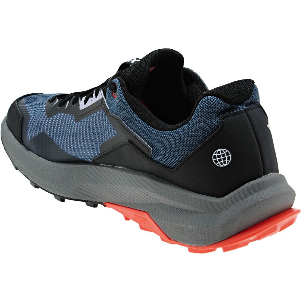 Adidas Terrex Trailrider Trail Running Shoes - Mens Grey Blue Orange Back View