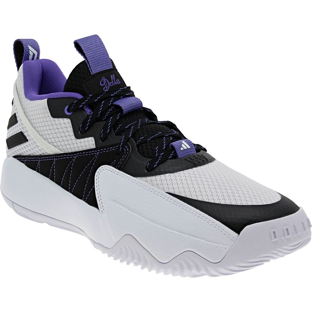 Adidas Dame Certified Basketball Shoes - Mens White Black Purple