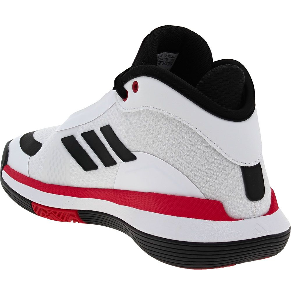 Adidas Bounce Legends Basketball Shoes - Mens White Black Back View
