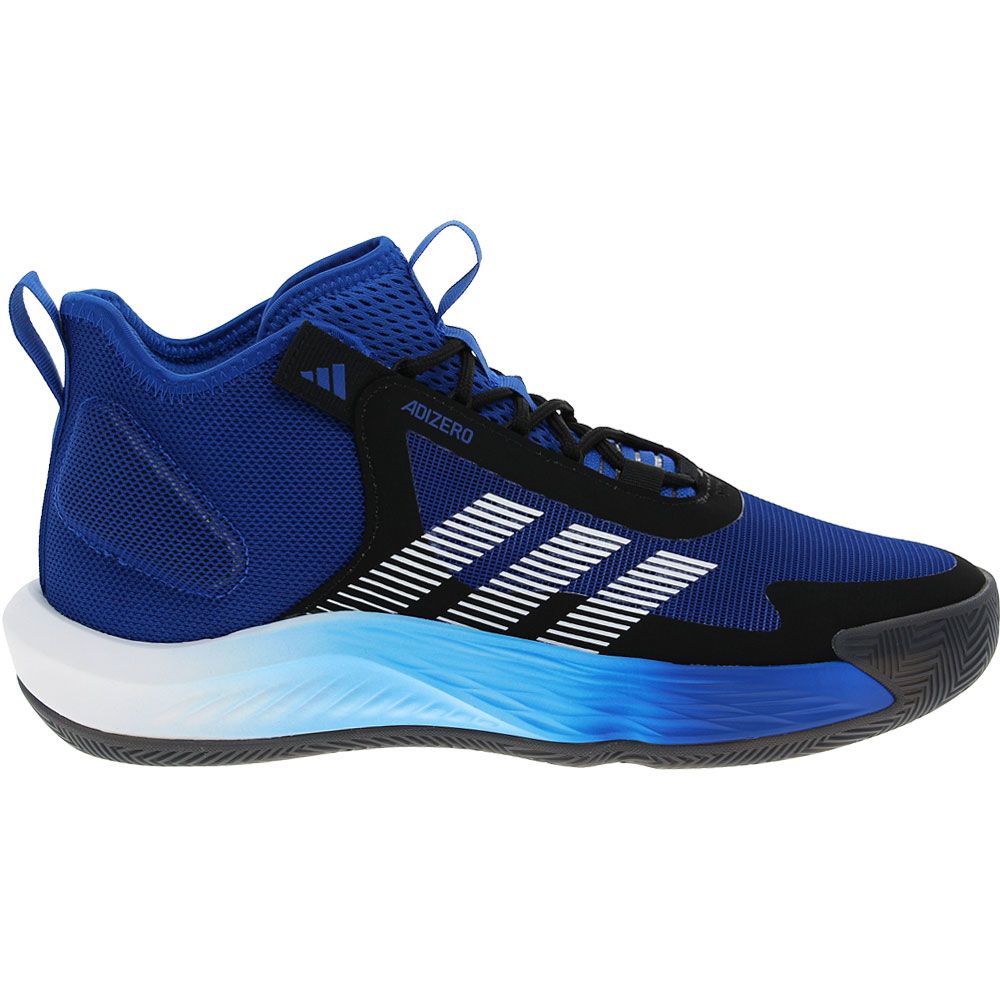 Adidas Adizero Select Basketball Shoes - Mens Blue Side View