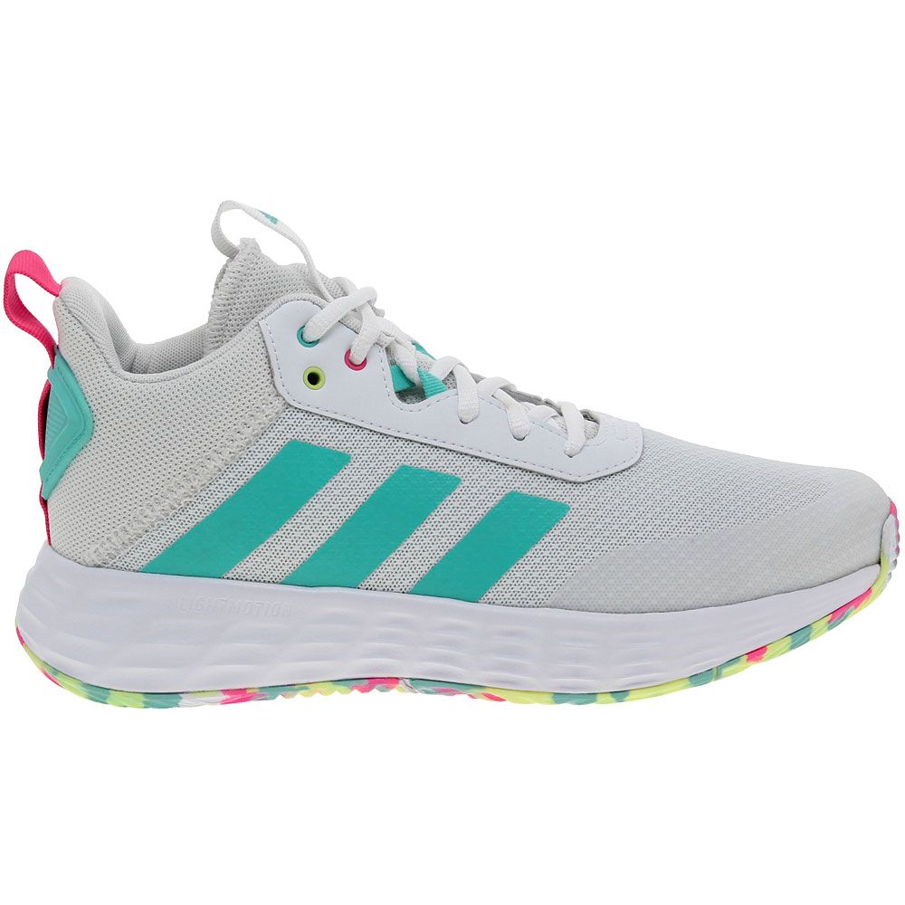 Adidas Own The Game 2 Basketball - Boys | Girls White Blue Side View