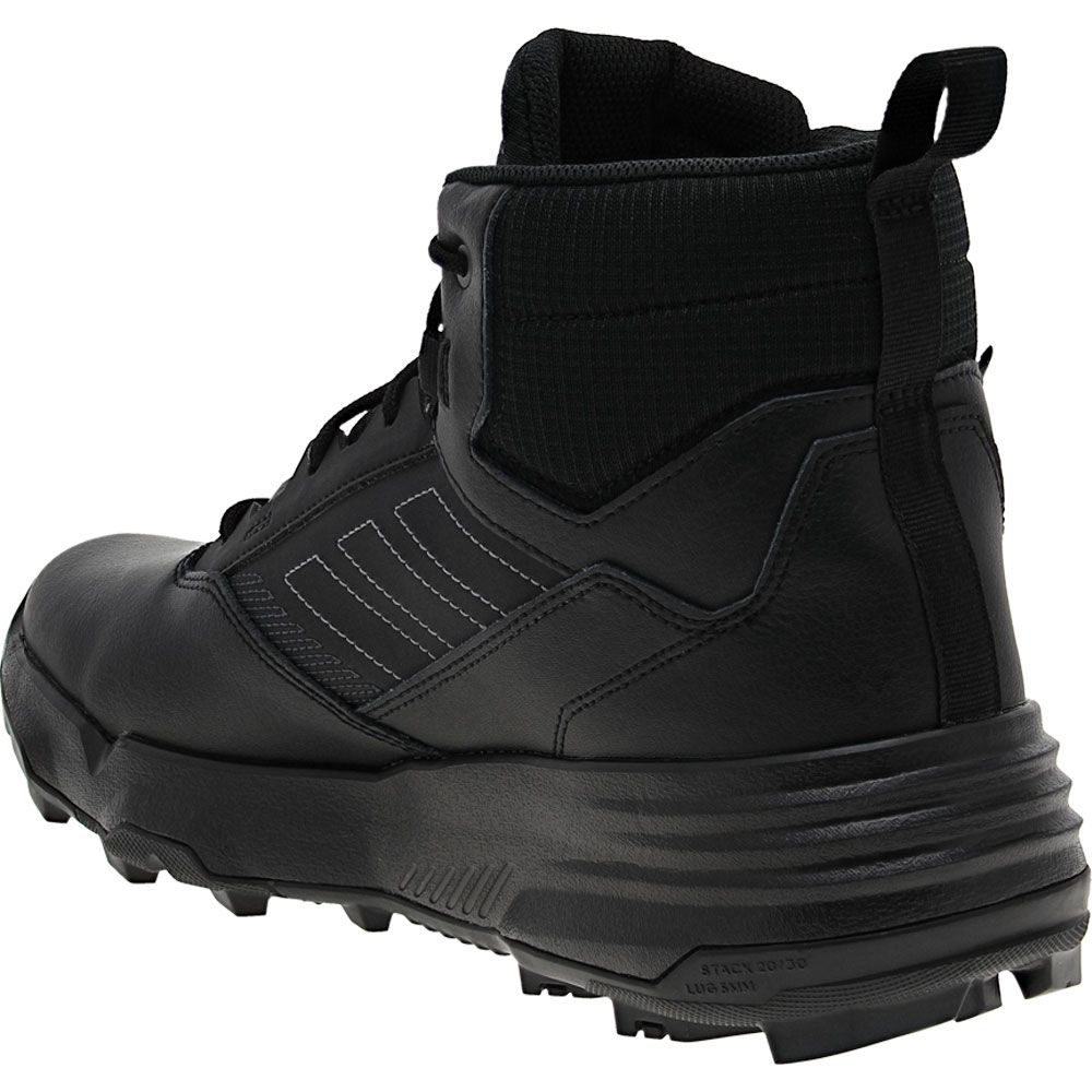 Adidas Terrex Unity Lea Mid Hiking Boots - Mens Black Back View