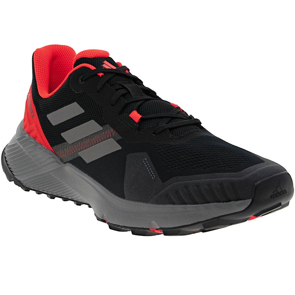 Adidas Terrex Soul Stride Trail Running Shoes - Mens Black Grey Red
