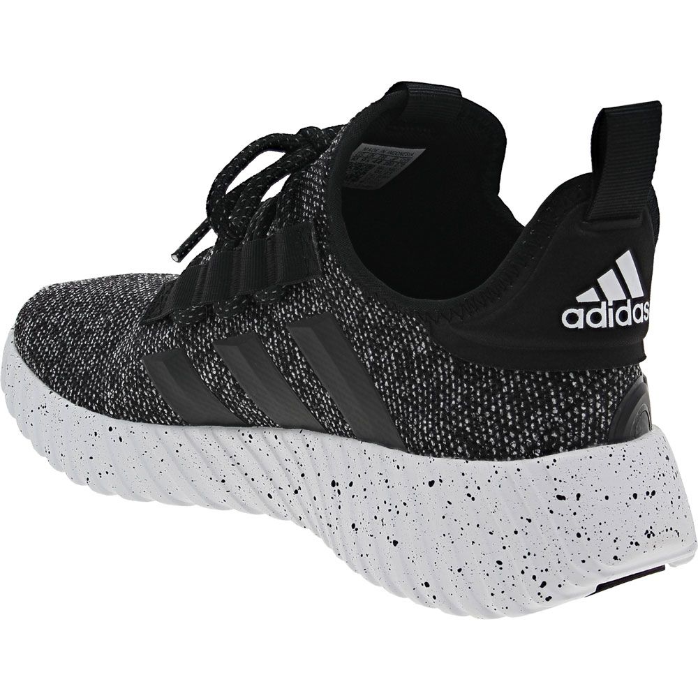 Adidas Kaptir 3 Running Shoes - Mens Black White Back View
