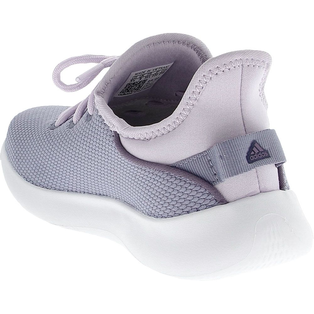 Adidas Cloudfoam Pure Running Shoes - Girls Silver Violet Back View