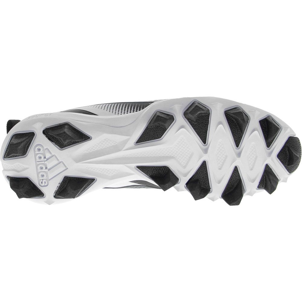 Adidas Icon 7 MD Kids Baseball Cleats Black White Sole View