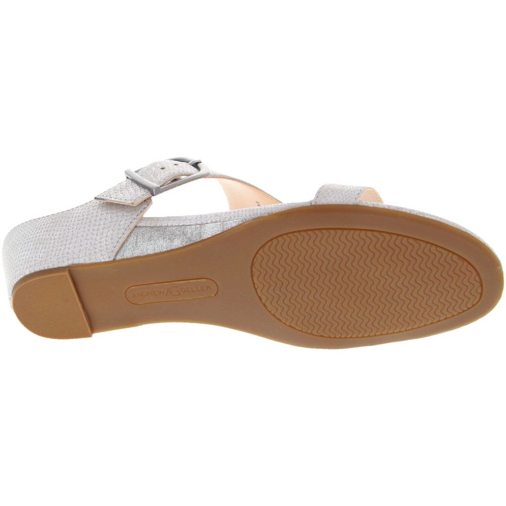Andrew Geller Iwin Sandals - Womens Silver Grey Sole View