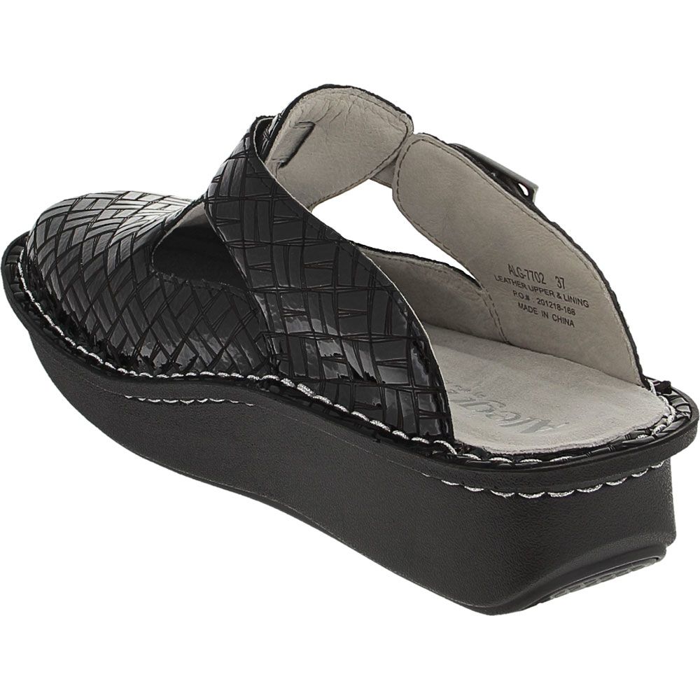 Alegria Classic Clogs Casual Shoes - Womens Black Patent Back View