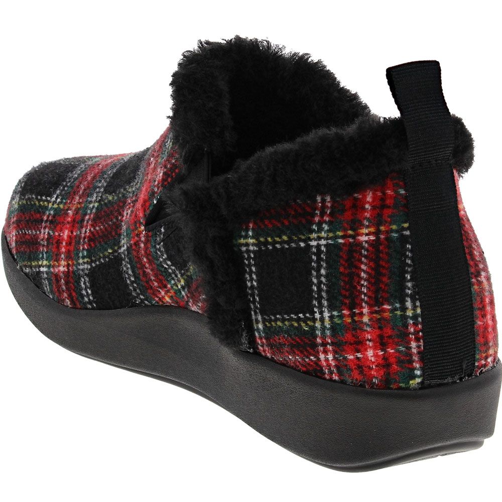 Alegria Cozee Slippers - Womens Plaidly Black Back View