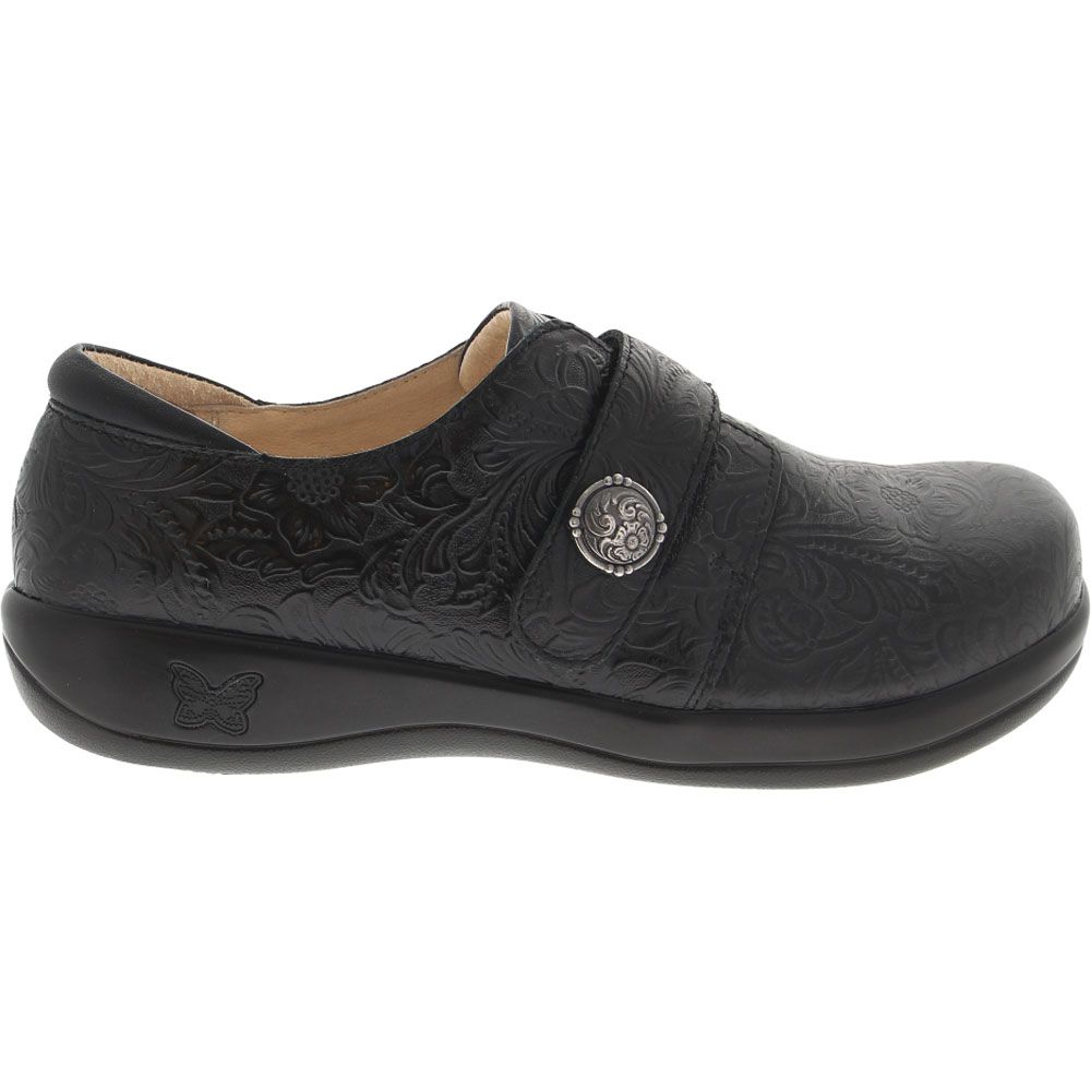 Alegria Joleen Slip on Casual Shoes - Womens Black Tar Tooled Side View