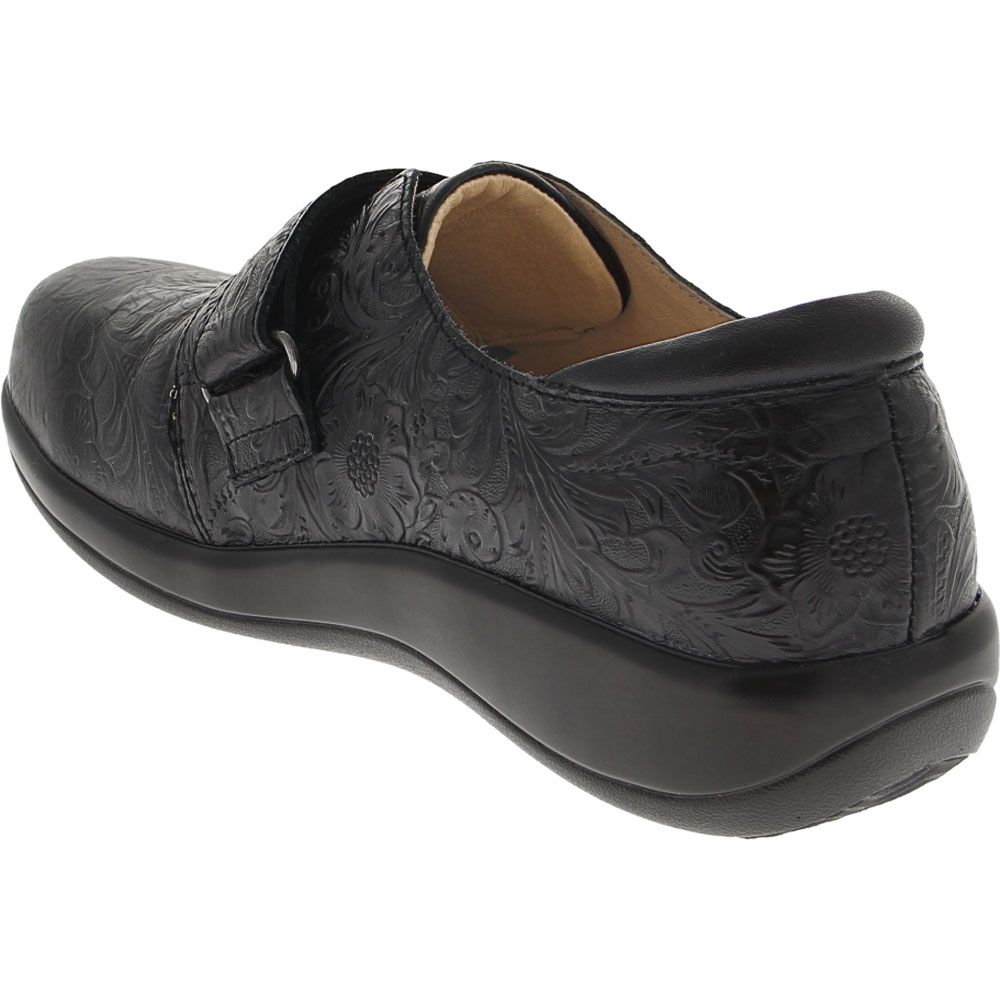 Alegria Joleen Slip on Casual Shoes - Womens Black Tar Tooled Back View