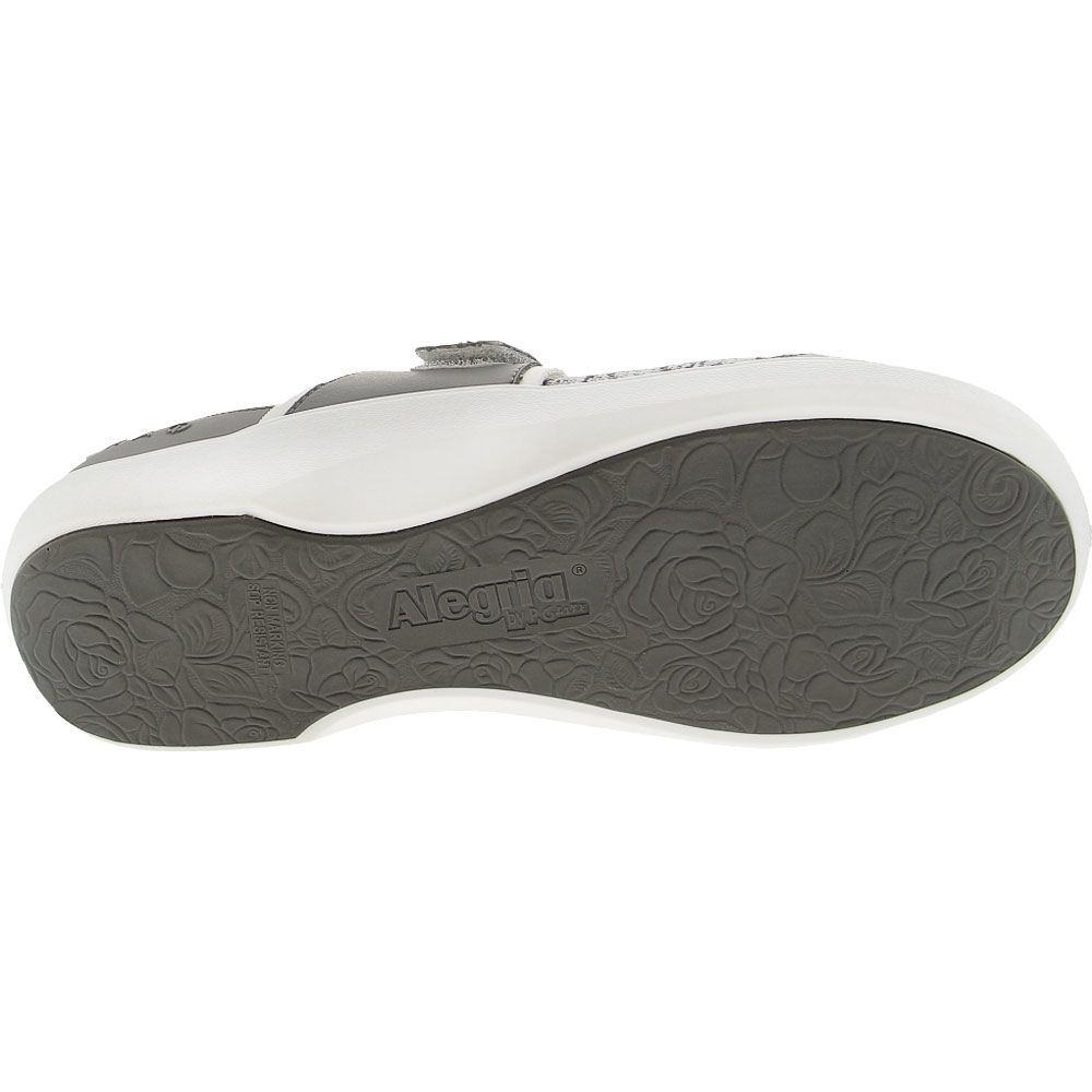 Alegria Qutie Walking Shoes - Womens Soft Grey Sole View
