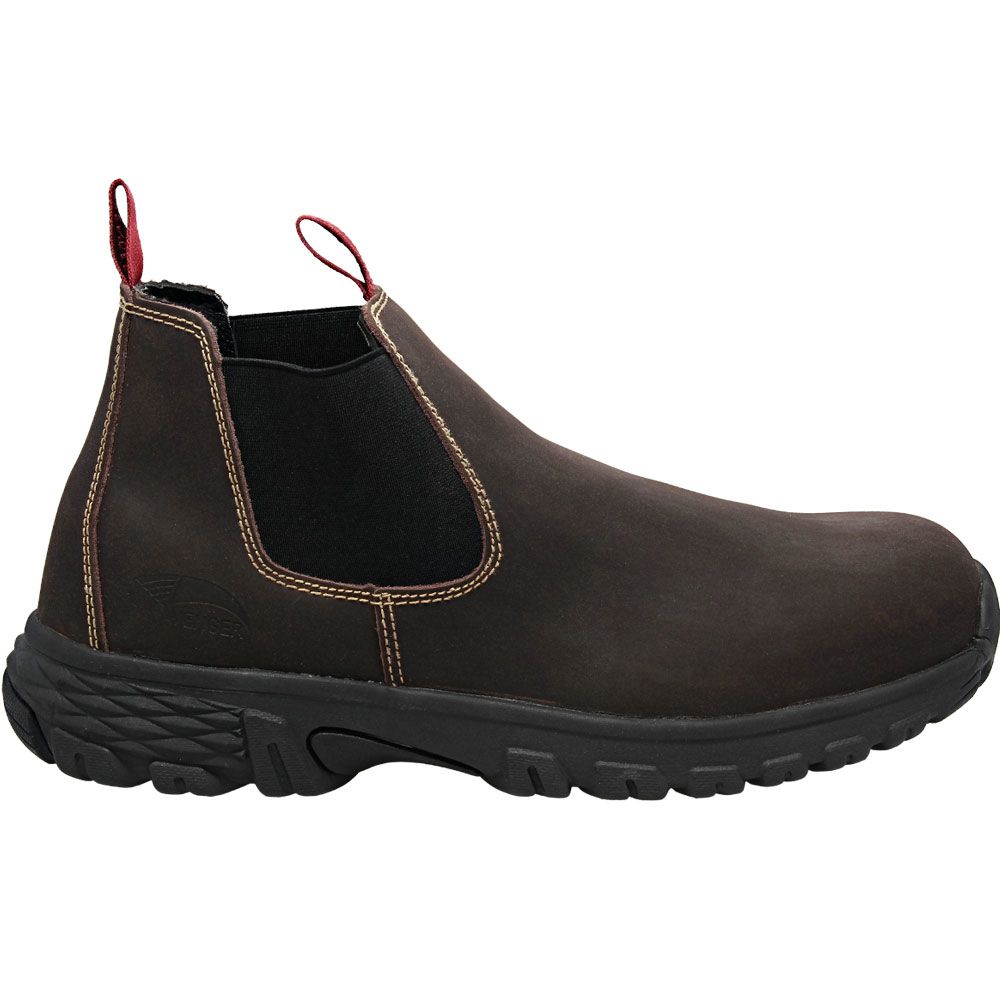 Avenger Work Boots 7114 Safety Toe Work Boots - Mens Brown Side View