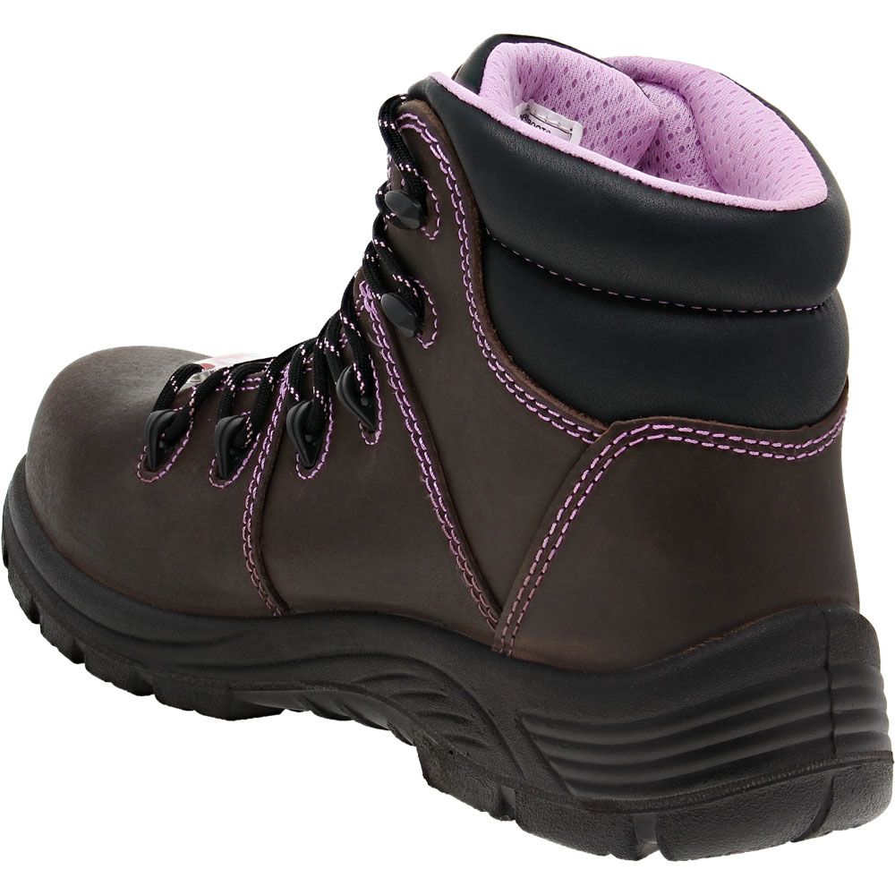 Avenger Safety Footwear 7123 EH Work Boot Brown Back View