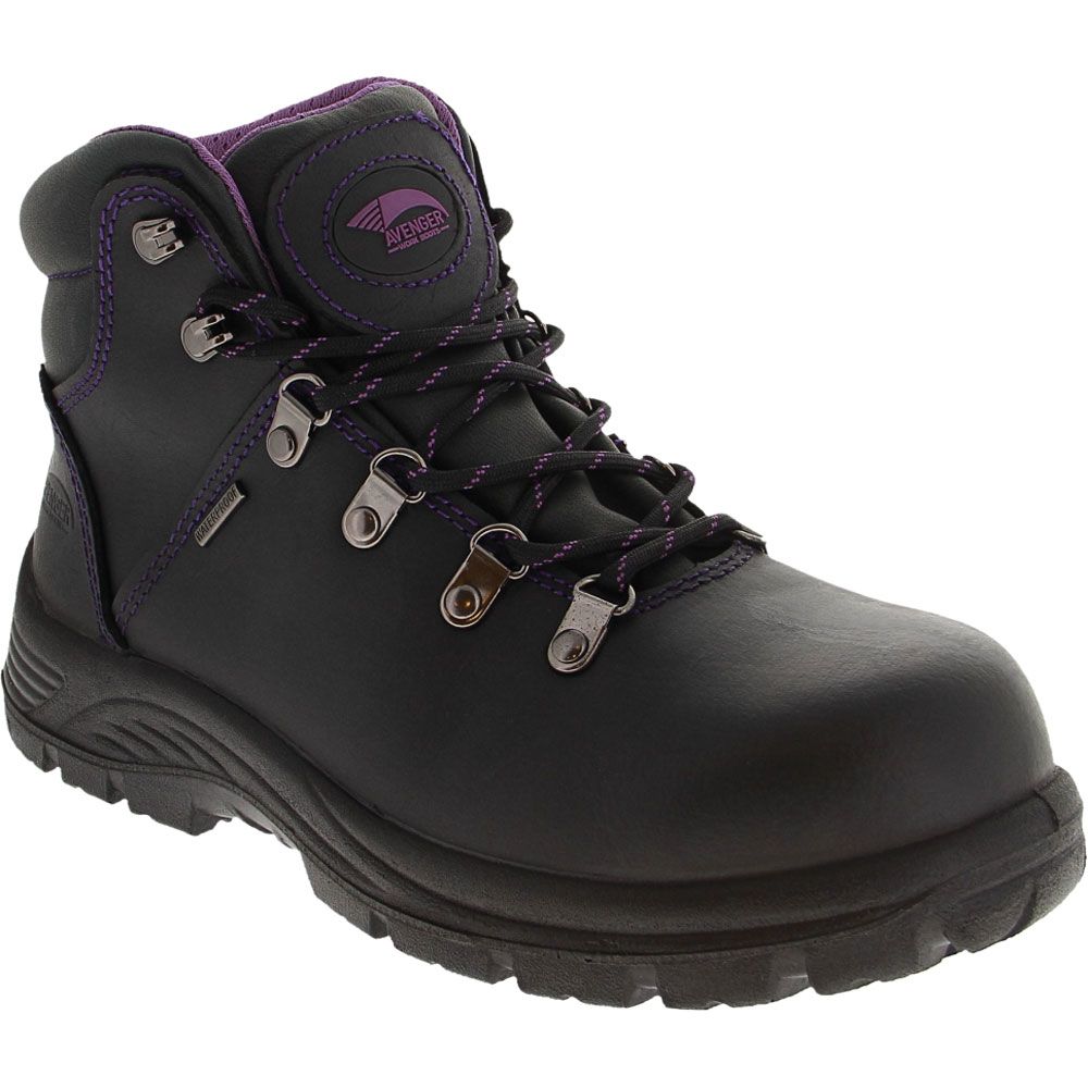 Avenger Work Boots 7124 Safety Toe Work Boots - Womens Black