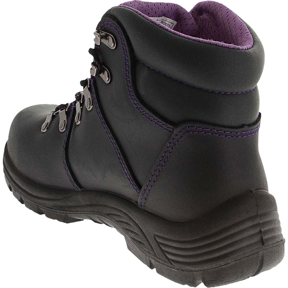 Avenger Work Boots 7124 Safety Toe Work Boots - Womens Black Back View