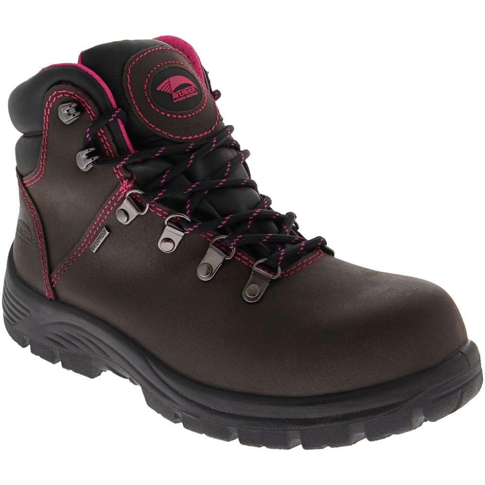 Avenger Work Boots 7125 Safety Toe Work Boots - Womens Brown