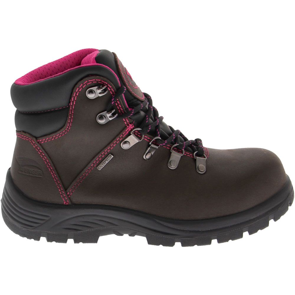 Avenger Work Boots 7125 Safety Toe Work Boots - Womens Brown Side View