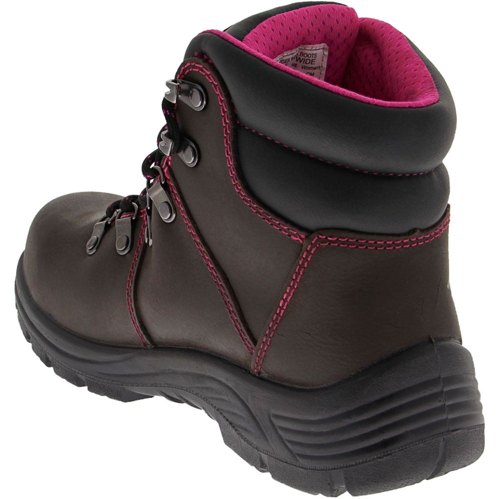 Avenger Work Boots 7125 Safety Toe Work Boots - Womens Brown Back View