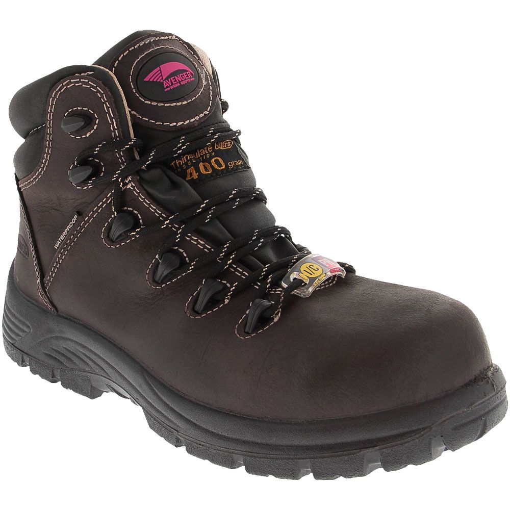 Avenger Work Boots 7130 Composite Toe Work Boots - Womens Brown