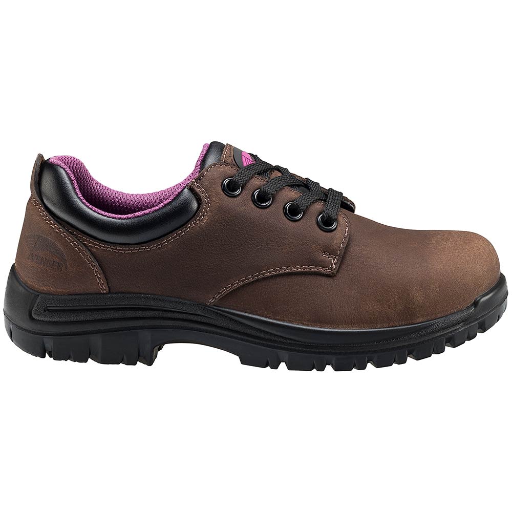 Avenger Work Boots 7164 Steel Toe Work Shoes - Womens Brown Side View