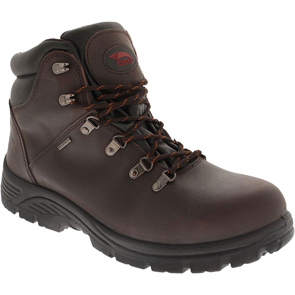 Avenger Work Boots 7225 Safety Toe Work Boots - Mens Brown