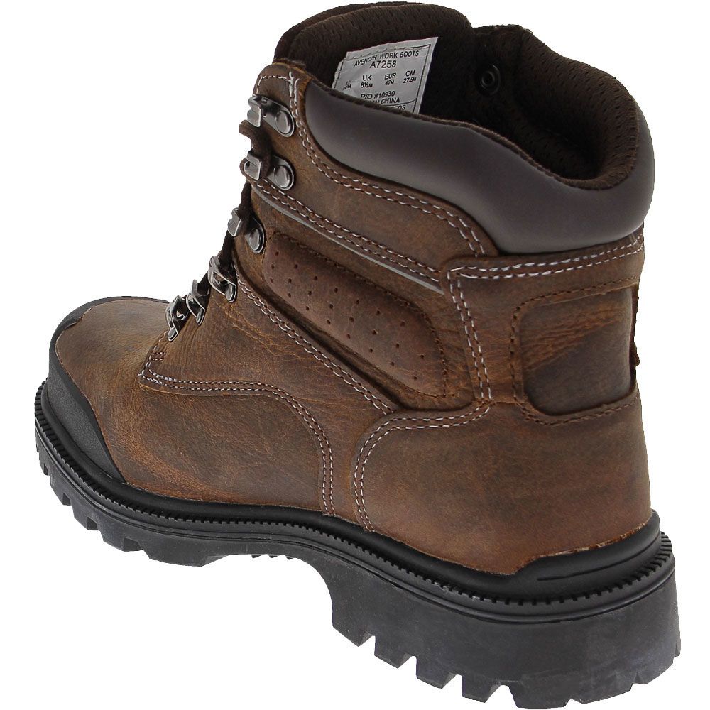 Avenger Work Boots 7258 Safety Toe Work Boots - Mens Brown Back View