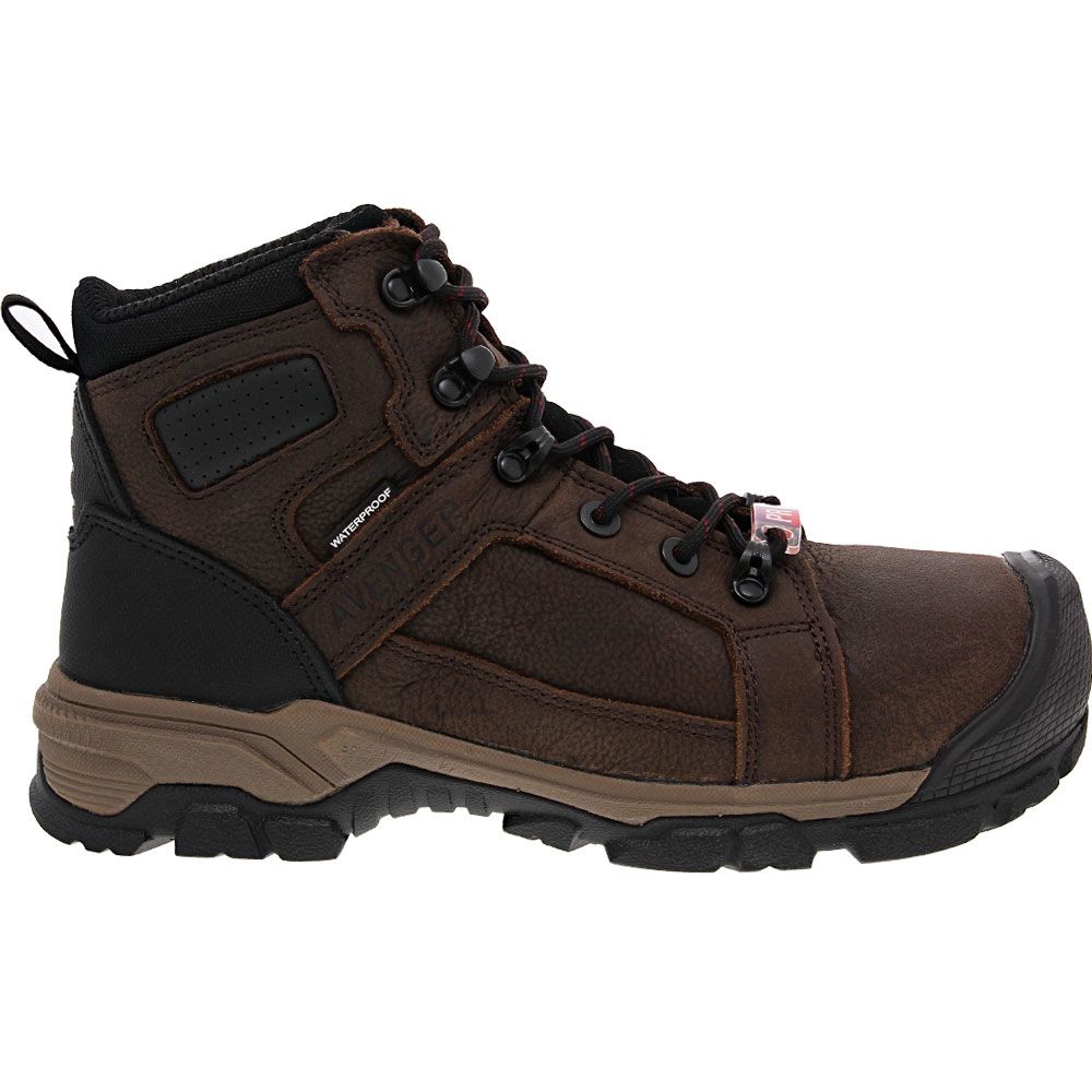 Avenger Work Boots Ripsaw Composite Toe Work Boots - Mens Brown Side View