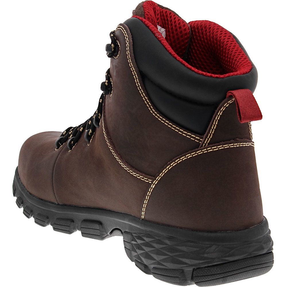 Avenger Work Boots Flight Mid 7421 Mens Safety Toe Work Boots Brown Back View