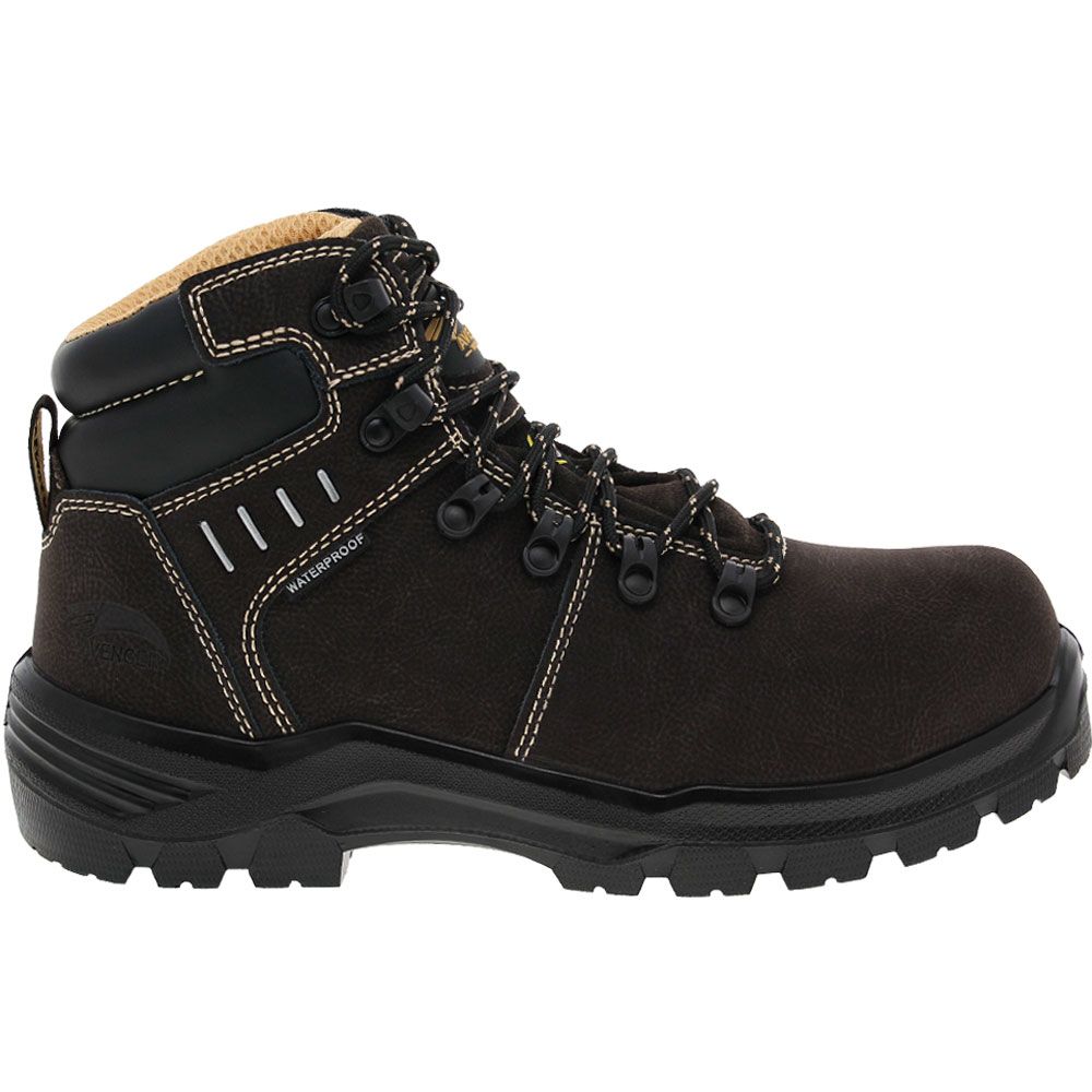 Avenger Foundation Met Composite Toe Work Boots - Womens Brown Side View