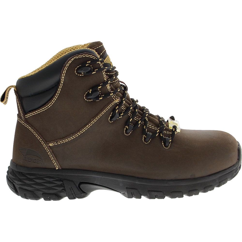 Avenger Work Boots Flight Safety Toe Work Boots - Womens Brown Side View