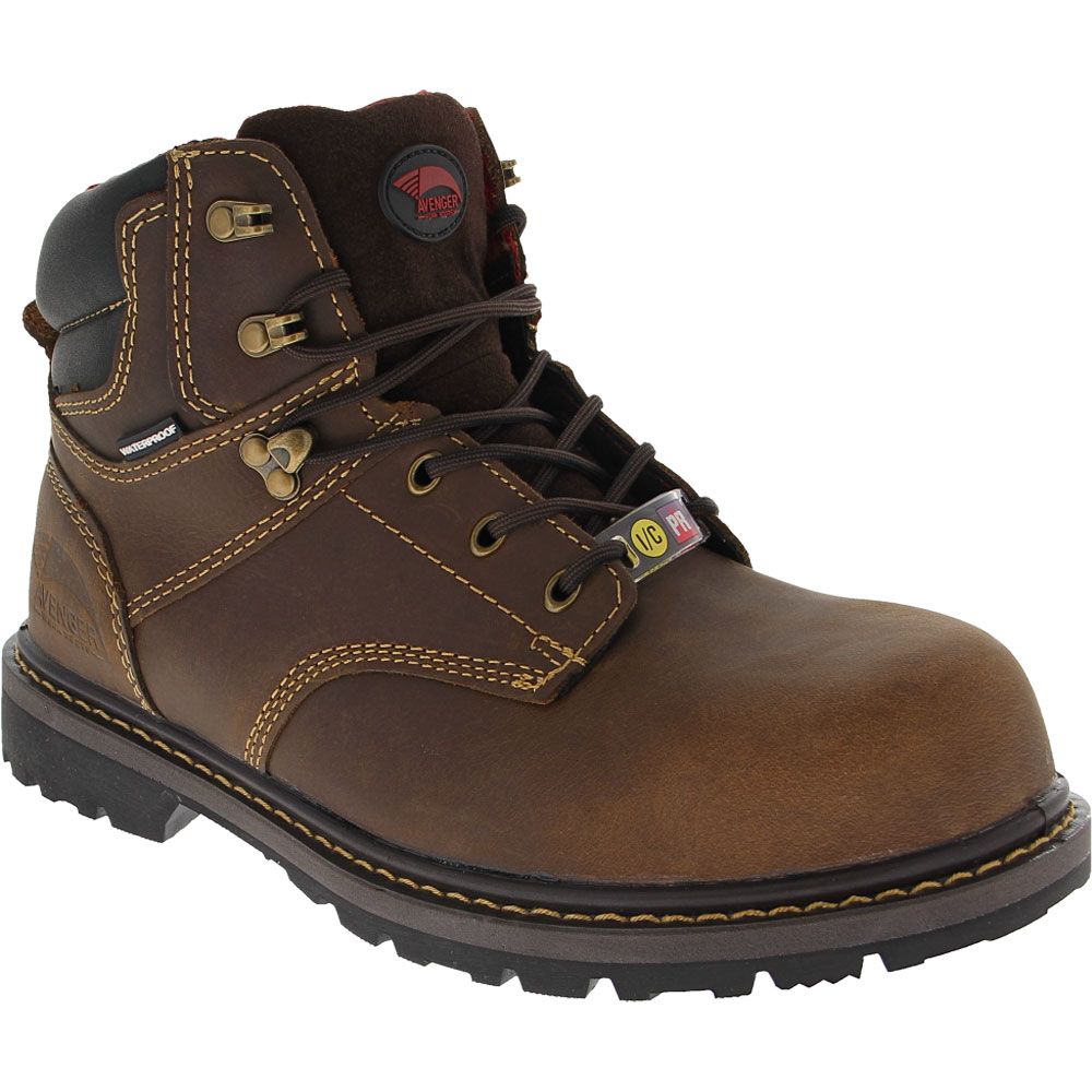 Avenger Work Boots Sabre 7536 Safety Toe Work Boots - Mens Brown