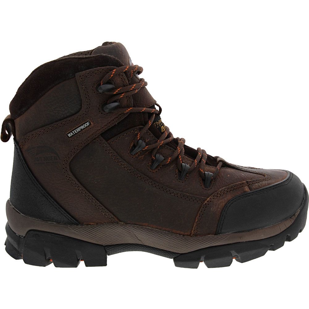 'Avenger Work Boots 7664 Non-Safety Toe Work Boots - Mens Brown