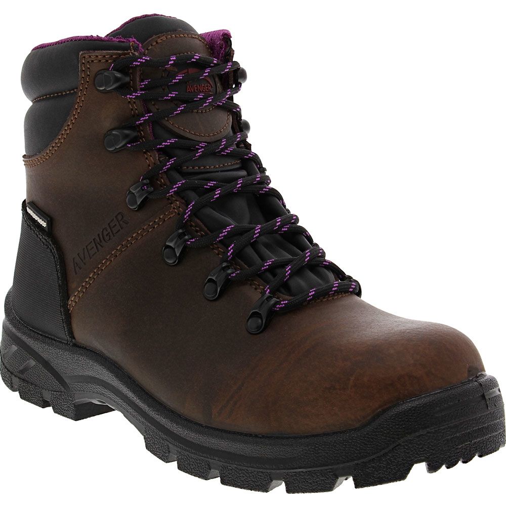 Avenger Work Boots Builder Safety Toe Work Boots - Womens Brown