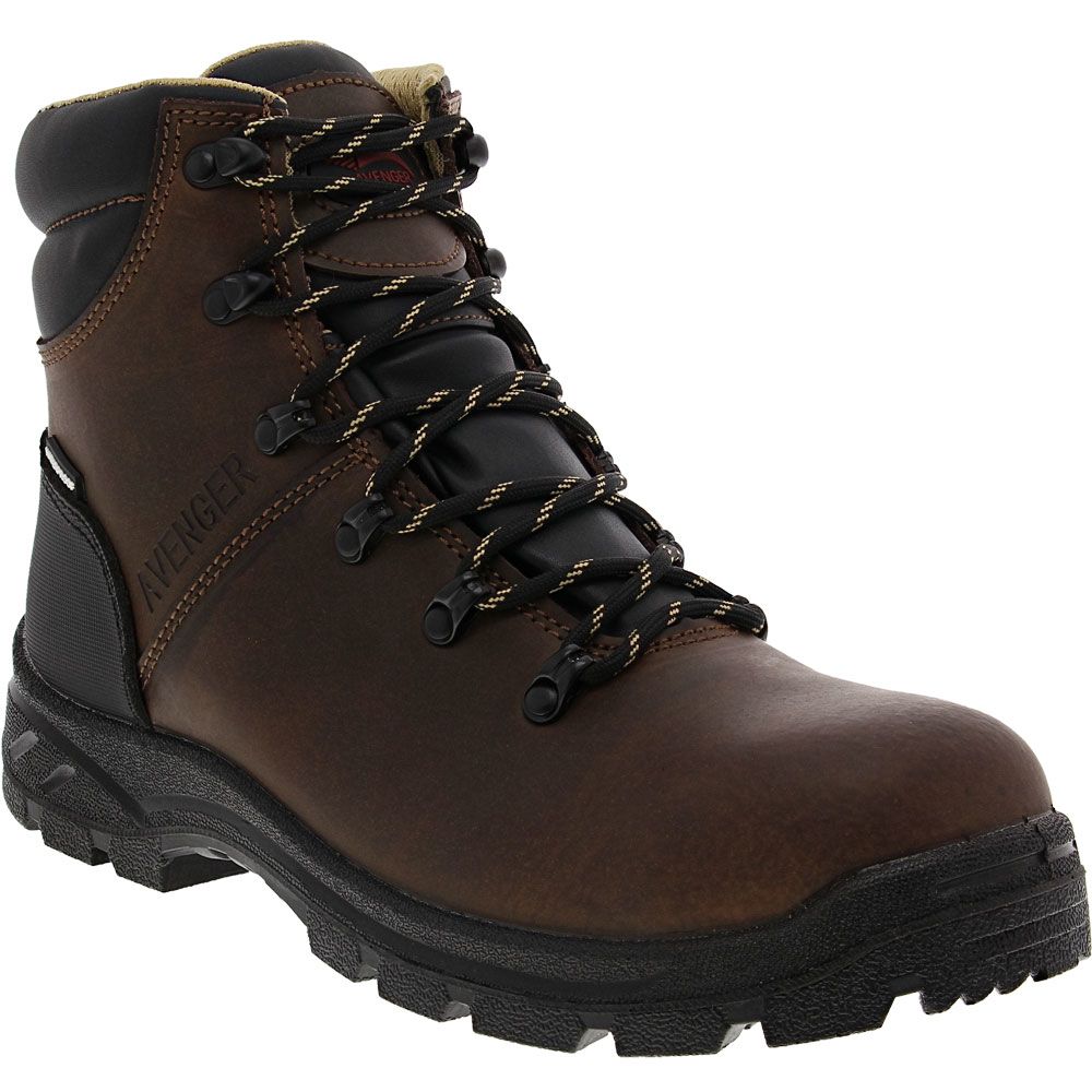 Avenger Work Boots Builder Safety Toe Work Boots - Mens Brown