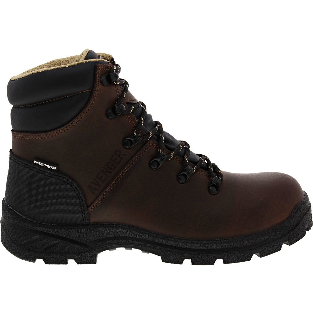 Avenger Work Boots Builder Safety Toe Work Boots - Mens Brown