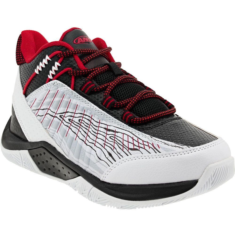 And 1 Explosive Jr Boys Basketball Shoes Black White Fiery Red