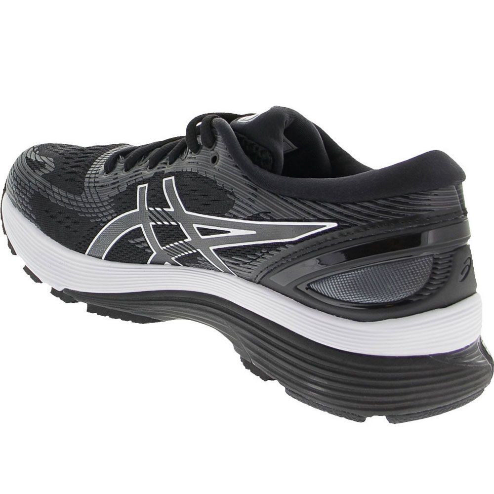 ASICS Gel Nimbus 21 Running Shoes - Mens Black Grey Back View
