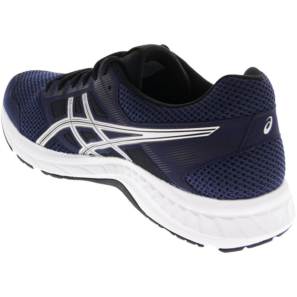 ASICS Gel Contend 5 Running Shoes - Mens Blue Black Back View