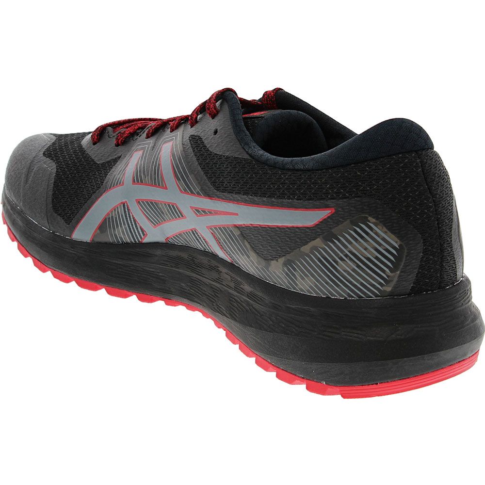 ASICS Gel Scram 6 Trail Running Shoes - Mens Black Sheet Rock Back View