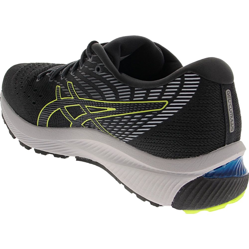 ASICS Gel Cumulus 22 Running Shoes - Mens Graphite Grey Lime Zest Back View