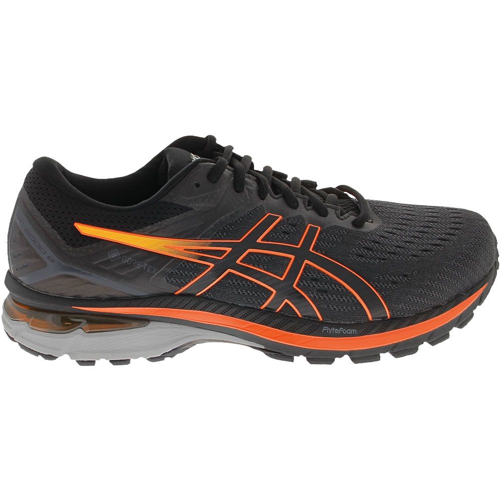 ASICS Gt 2000 9 Gtx Trail Running Shoes - Mens Black Marigold Orange Side View