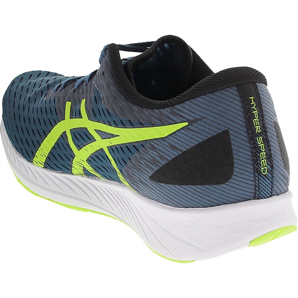 ASICS Hyper Speed Running Shoes - Mens Mako Blue Hazard Green Back View