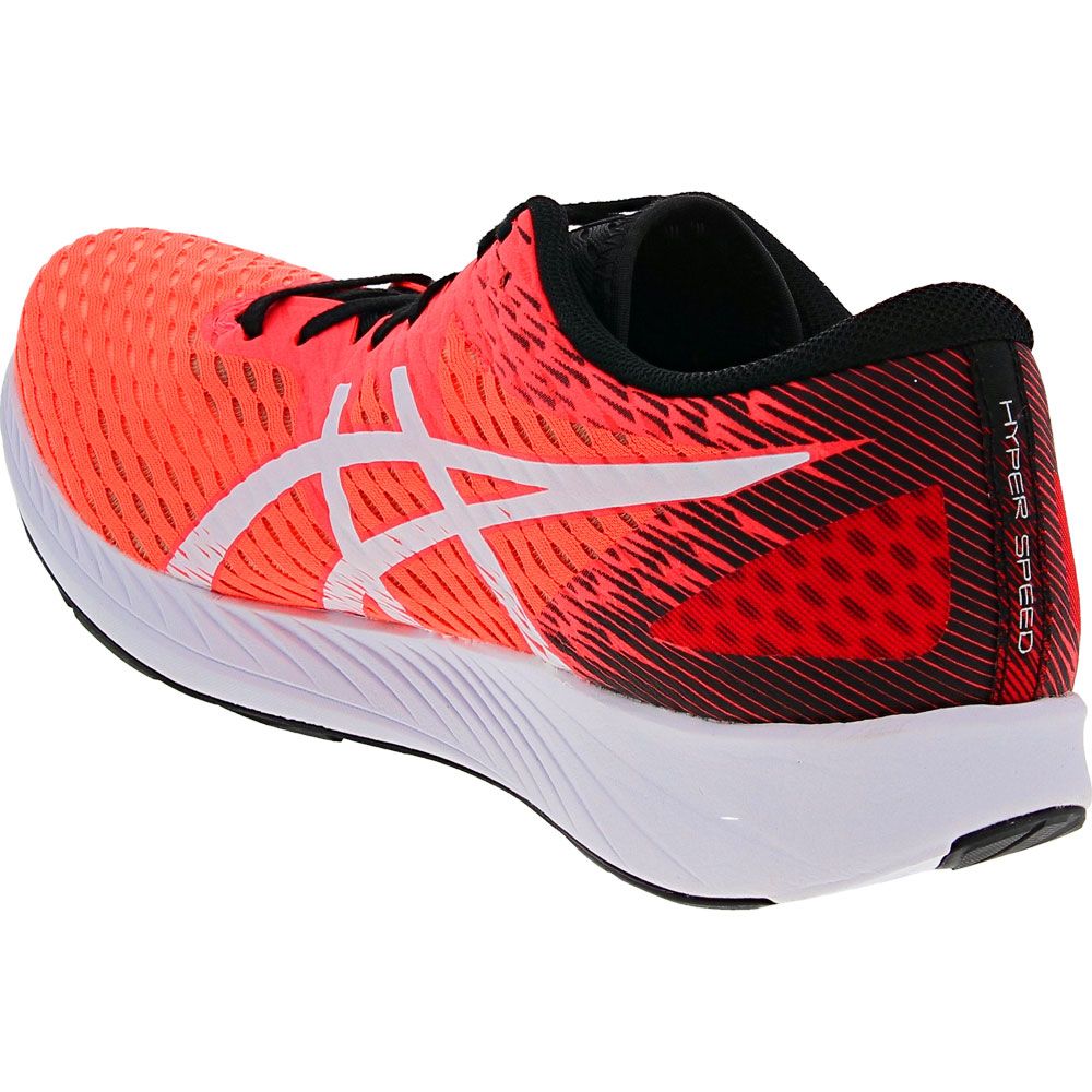 ASICS Hyper Speed Running Shoes - Mens Sunrise Red White Back View