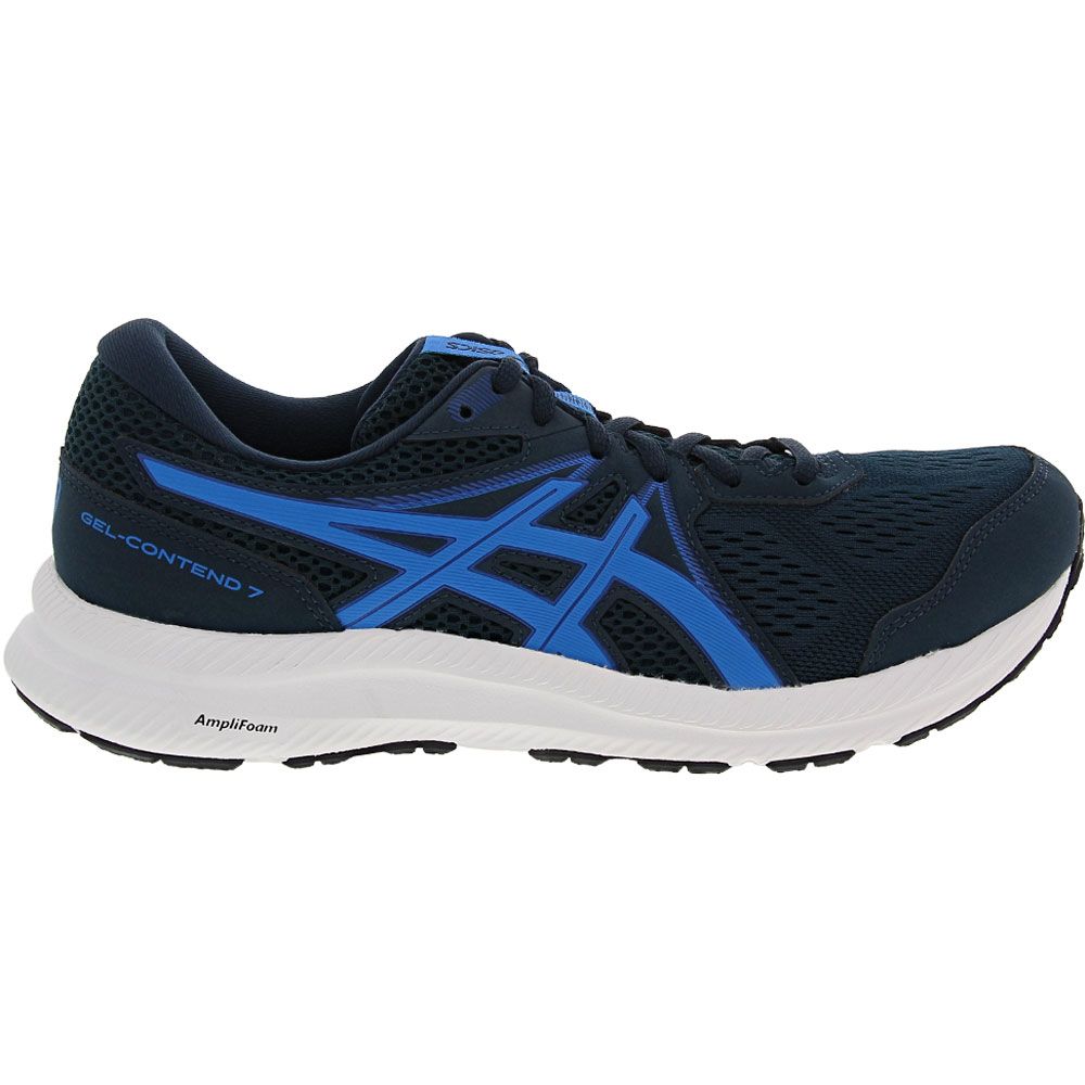 ASICS Gel Contend 7 Running Shoes - Mens French Blue Electric Blue Side View