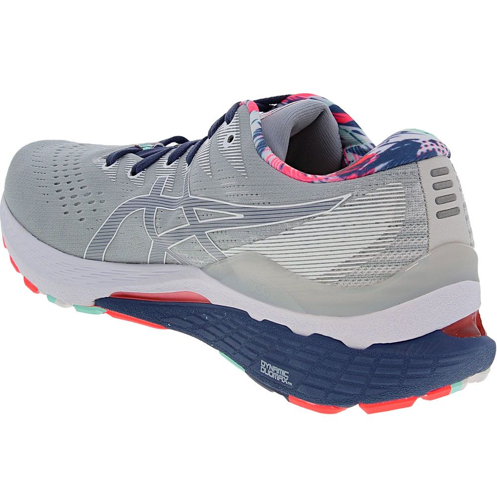 ASICS Gel Kayano 28 Running Shoes - Mens Piedmont Grey Thunder Blue Back View